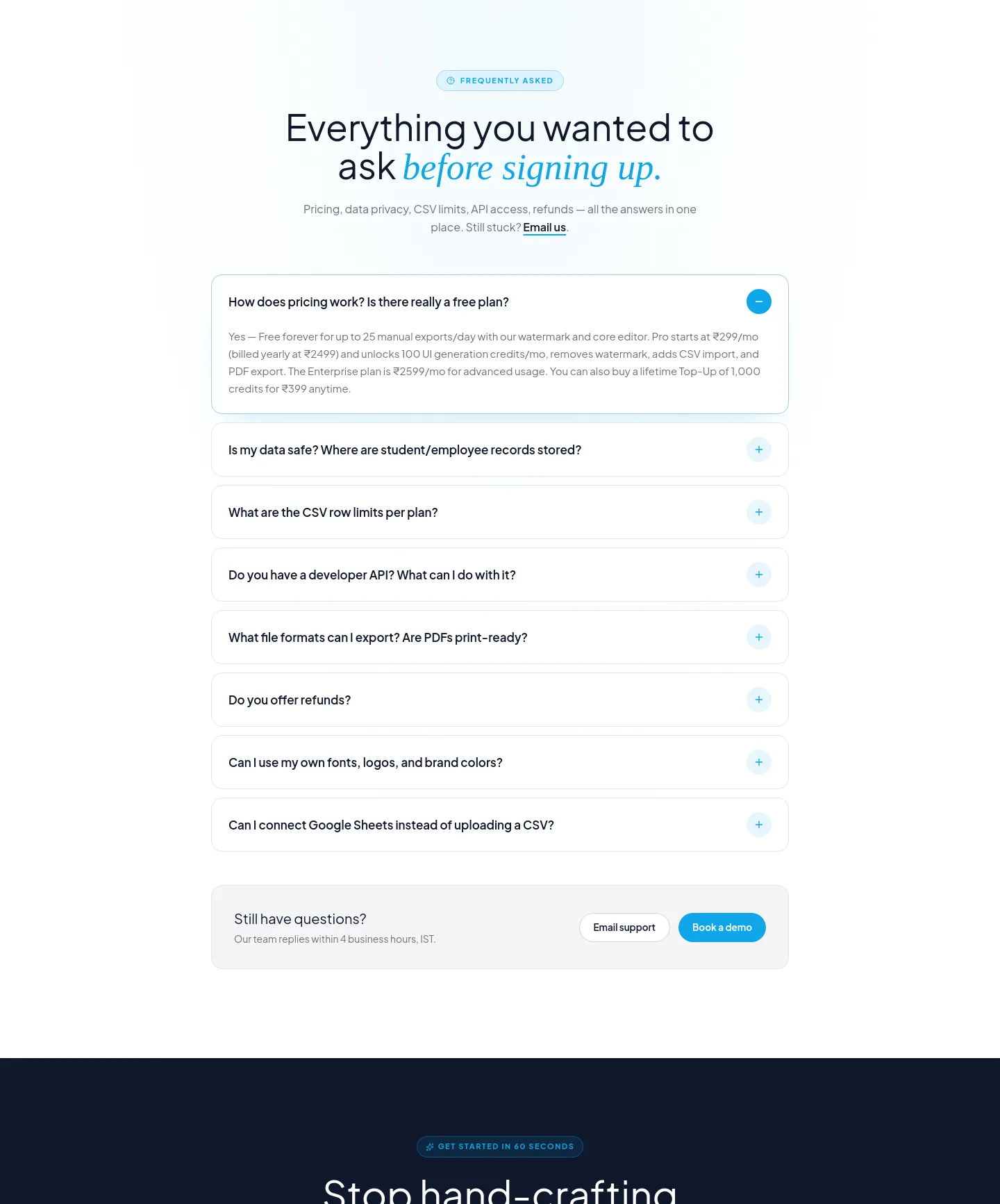 100printswith.me — FAQ
