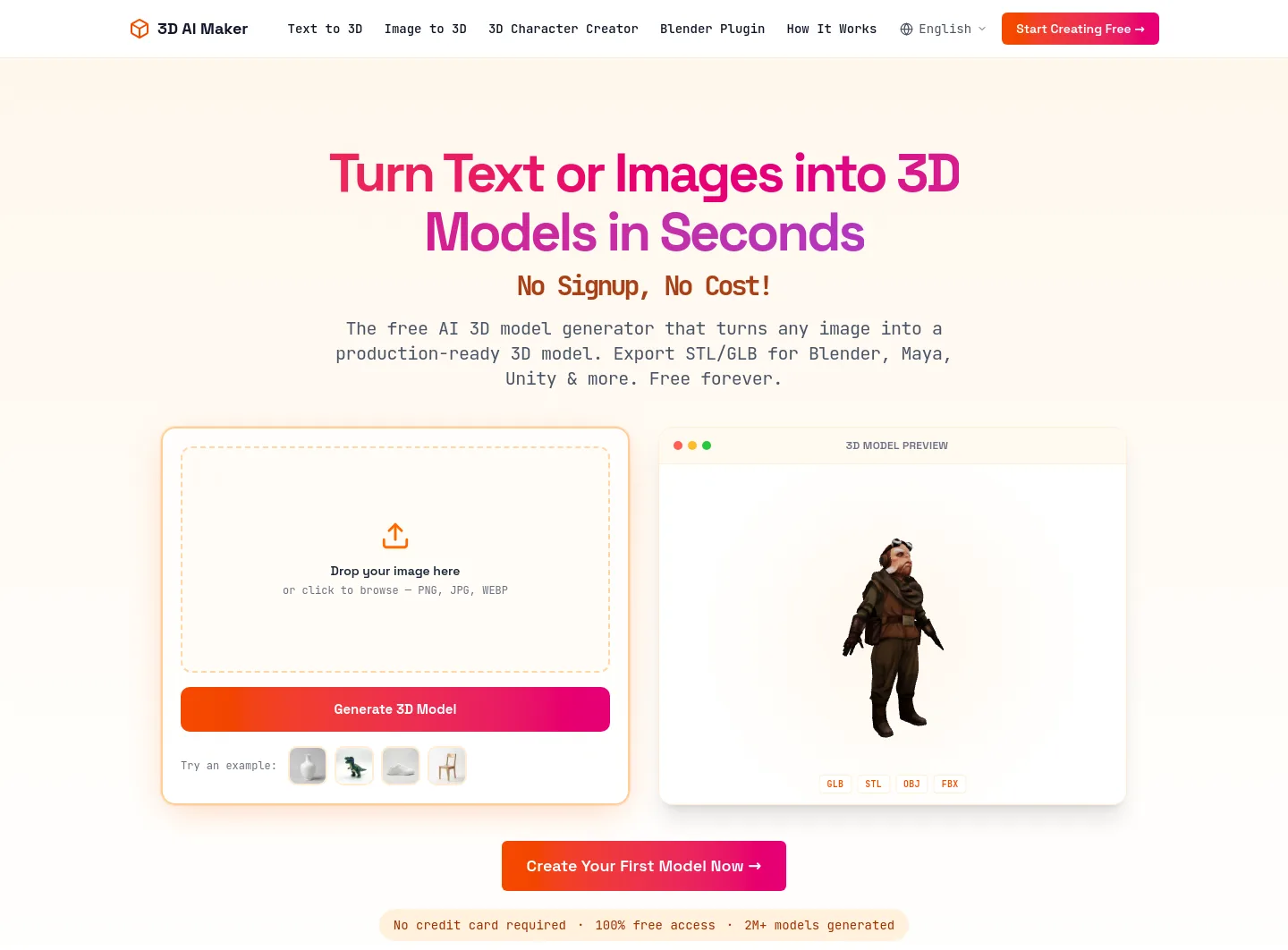 3daimaker.com — a measured funnel