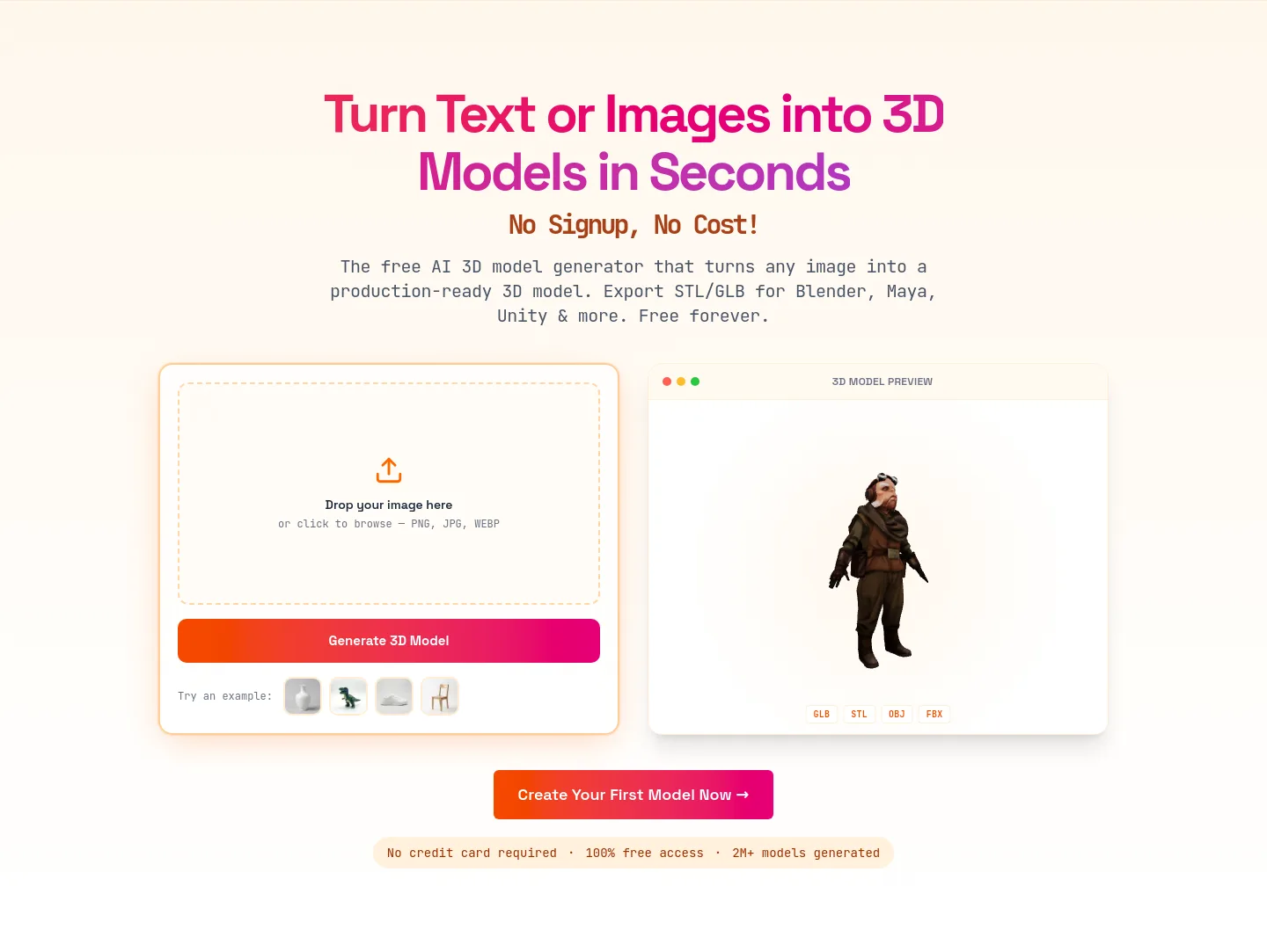 3daimaker.com Hero section