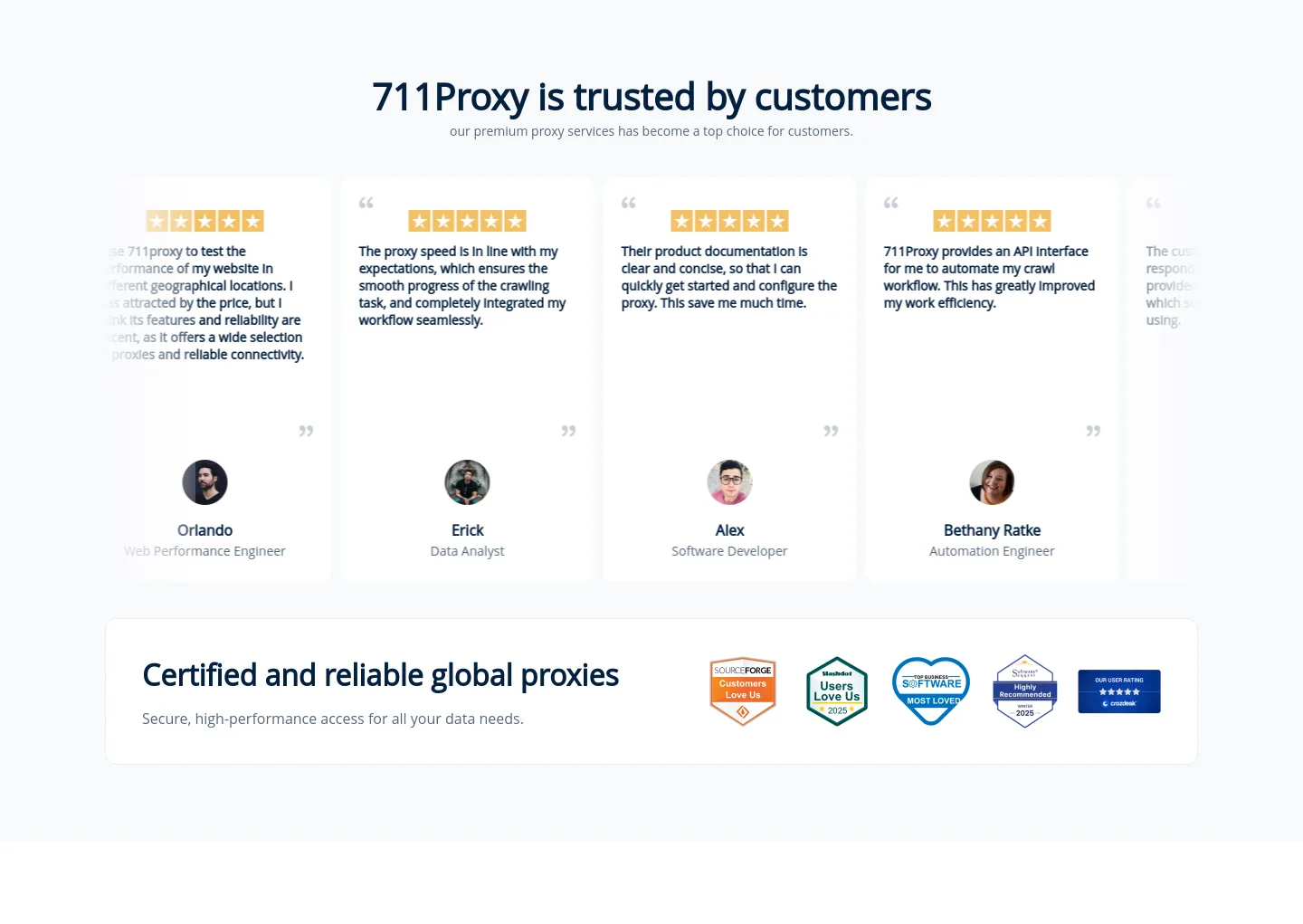 711proxy.com — a real Logo Wall section