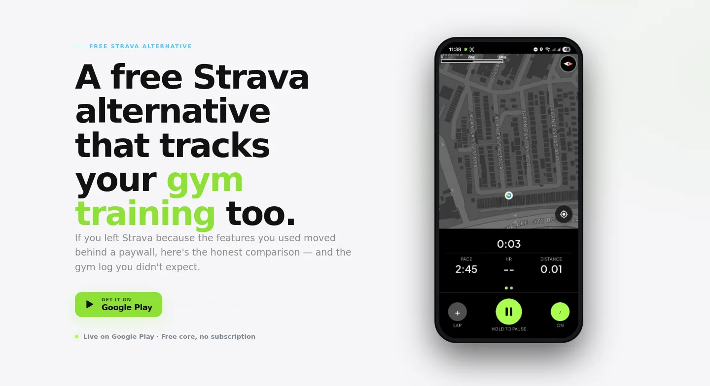 activ.run Hero section