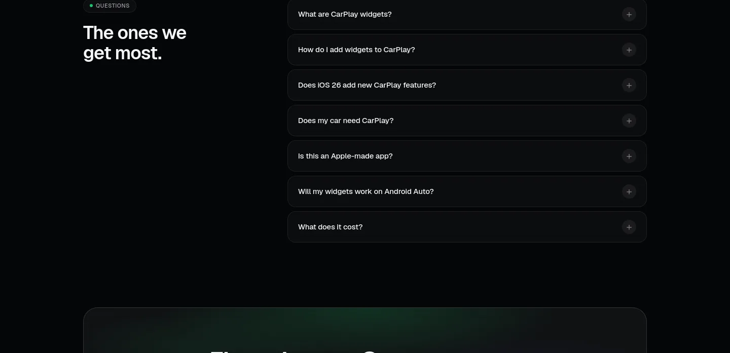 addcarwidgets.com FAQ section