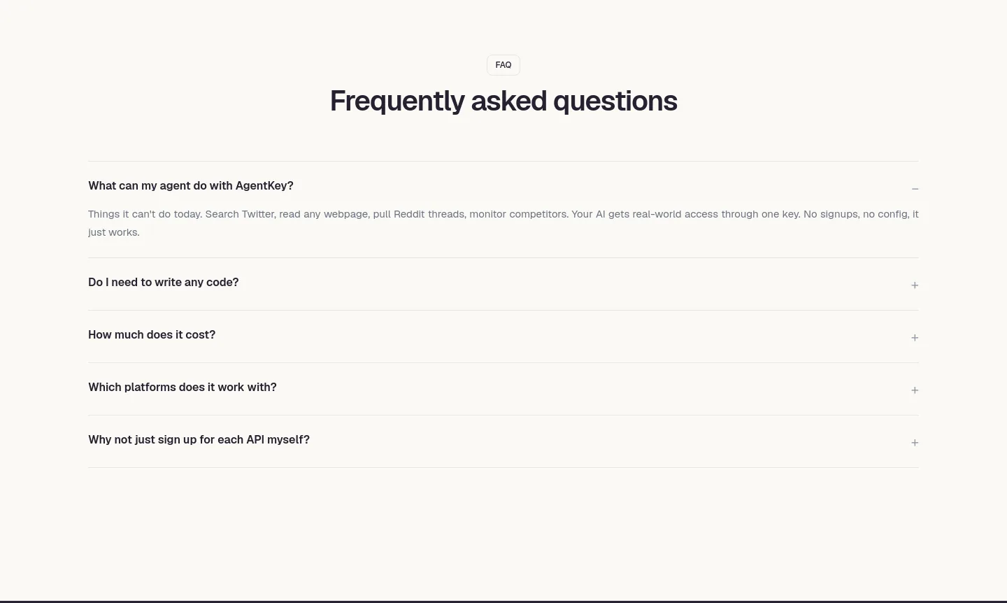 agentkey.app — FAQ