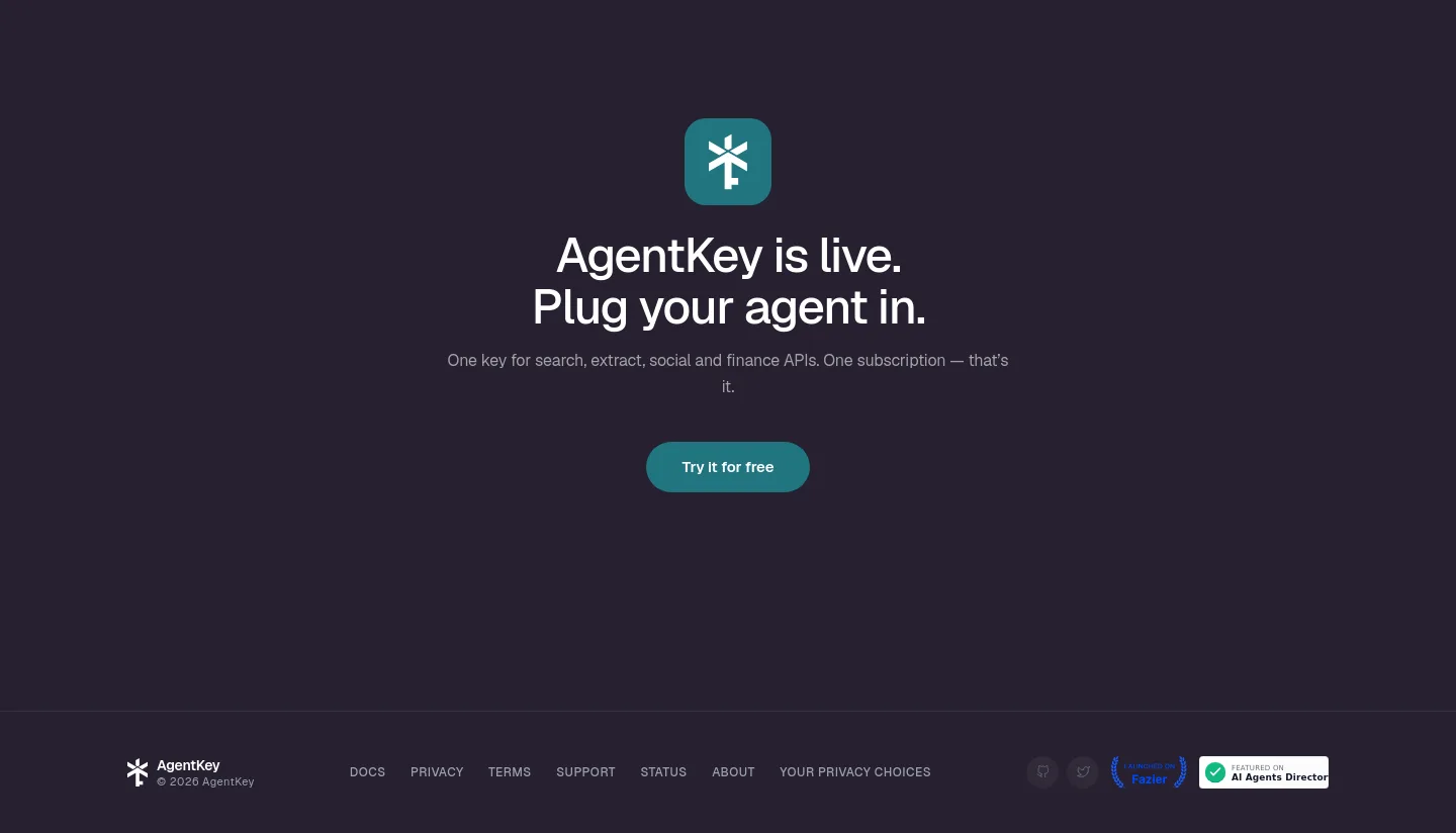 agentkey.app — a real CTA section