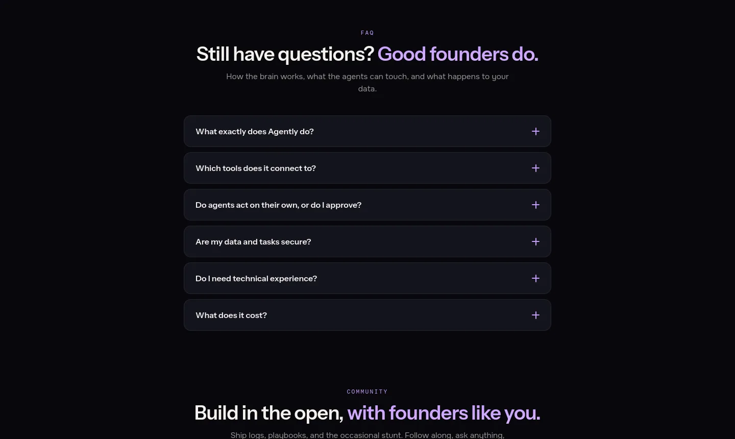 agently.dev — FAQ