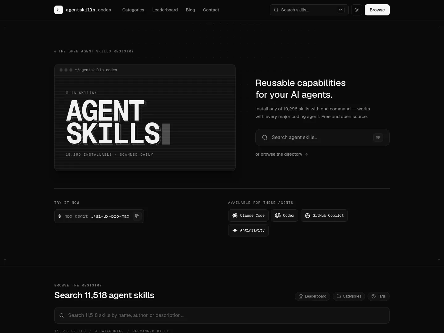 agentskills.codes — a measured funnel