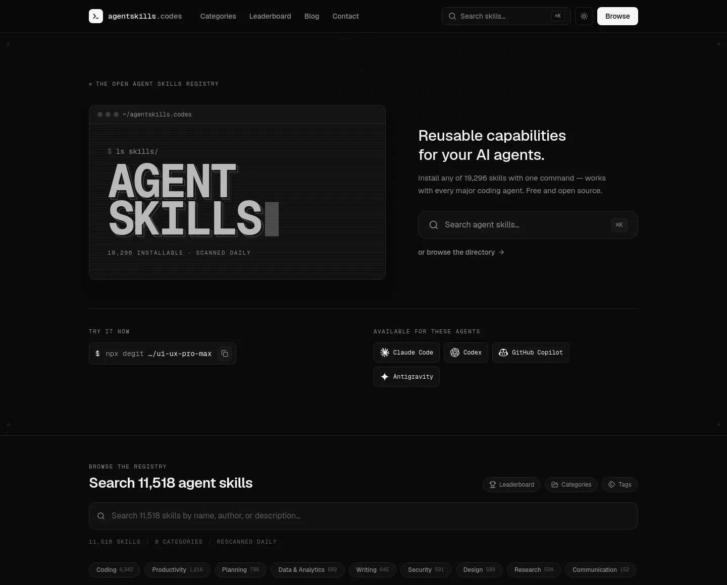 agentskills.codes — a measured funnel