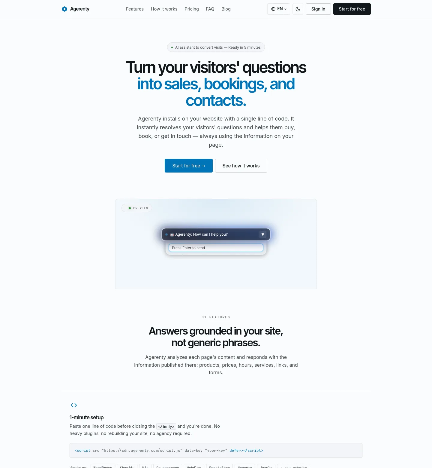 agerenty.com — a measured funnel