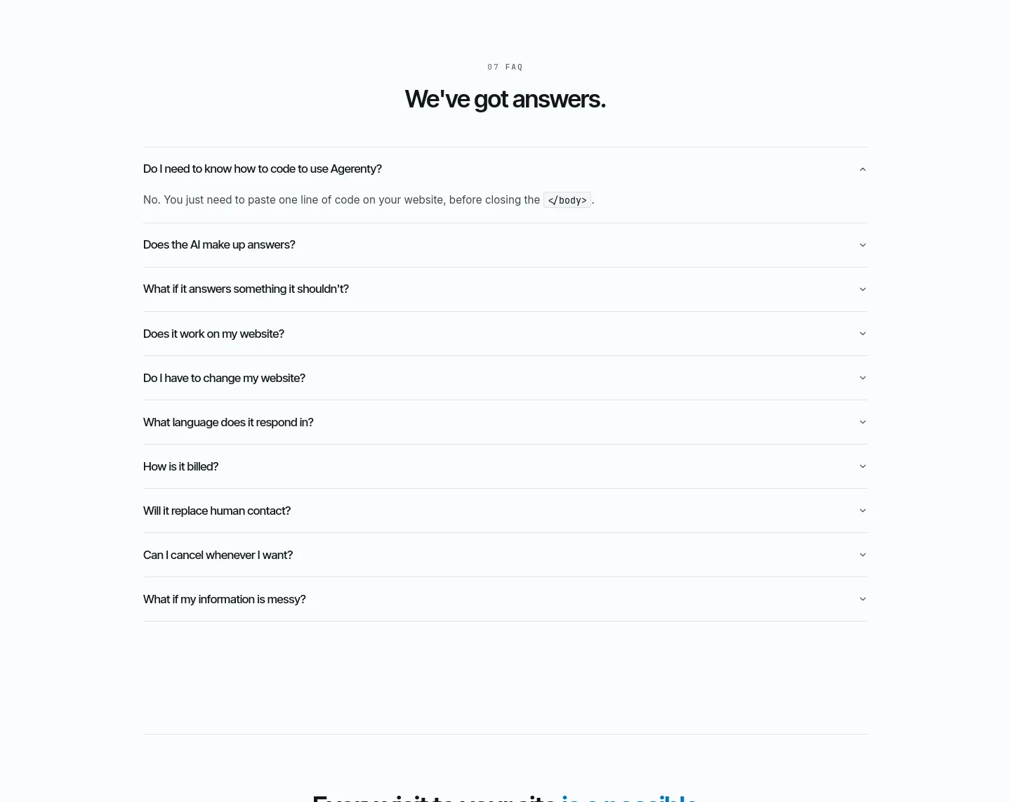 agerenty.com FAQ section