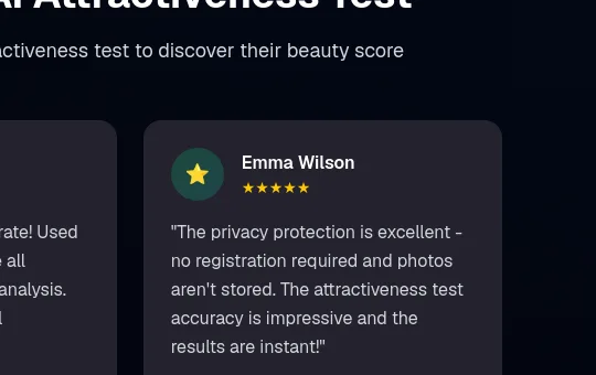 Rating element from ai-attractivenesstest.com