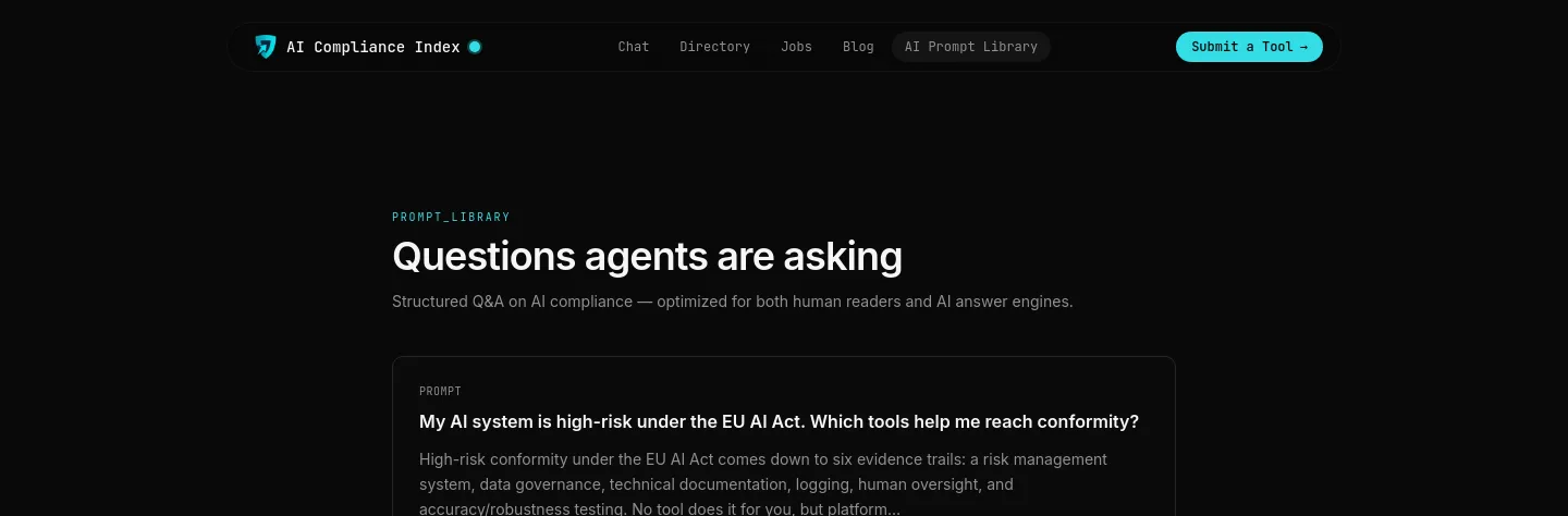 aicompliance.ai — a measured funnel