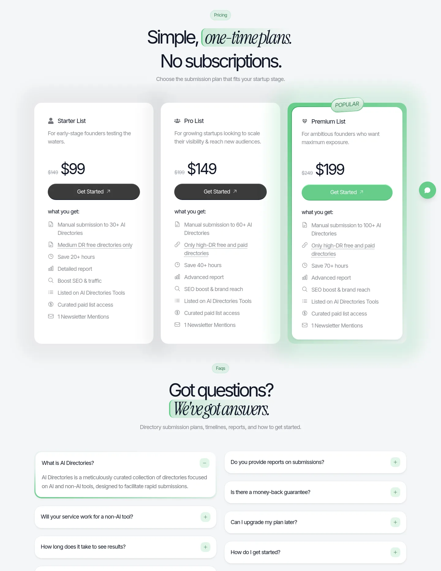 aidirectori.es FAQ section