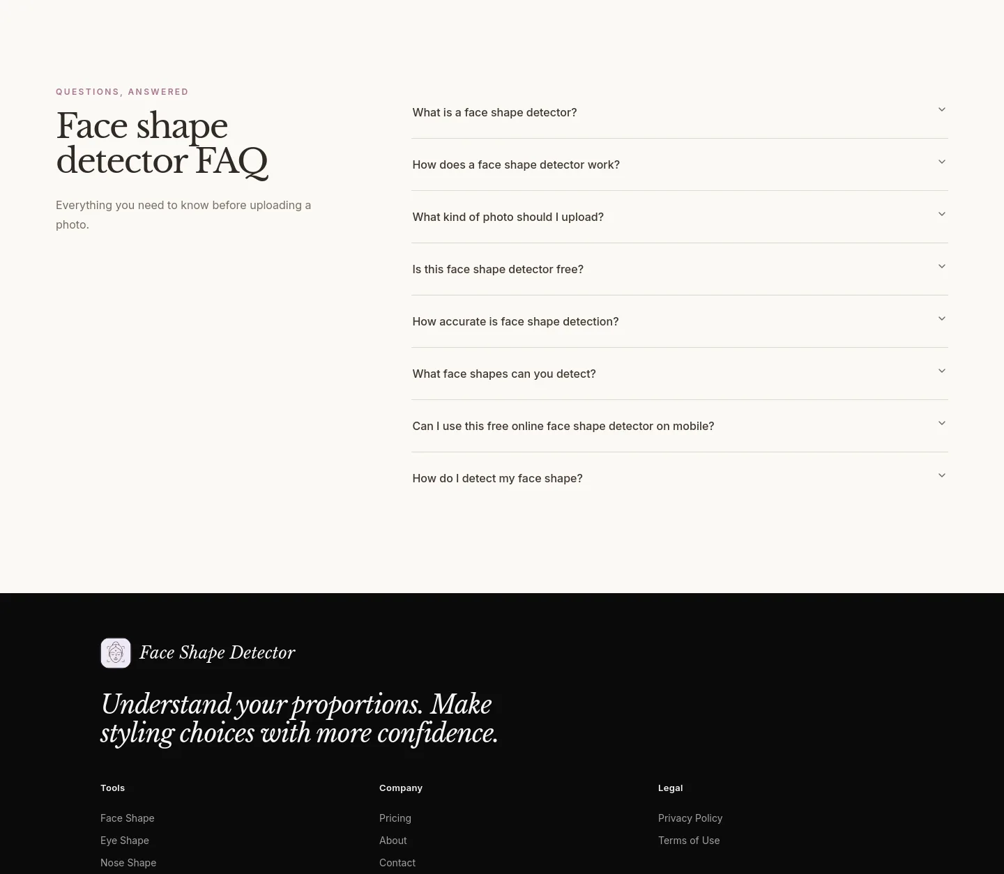aifaceshapedetector.net — FAQ