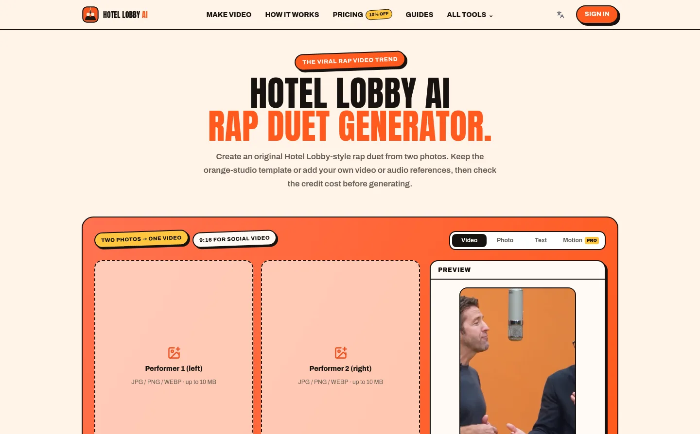 aihotellobby.art — a measured funnel