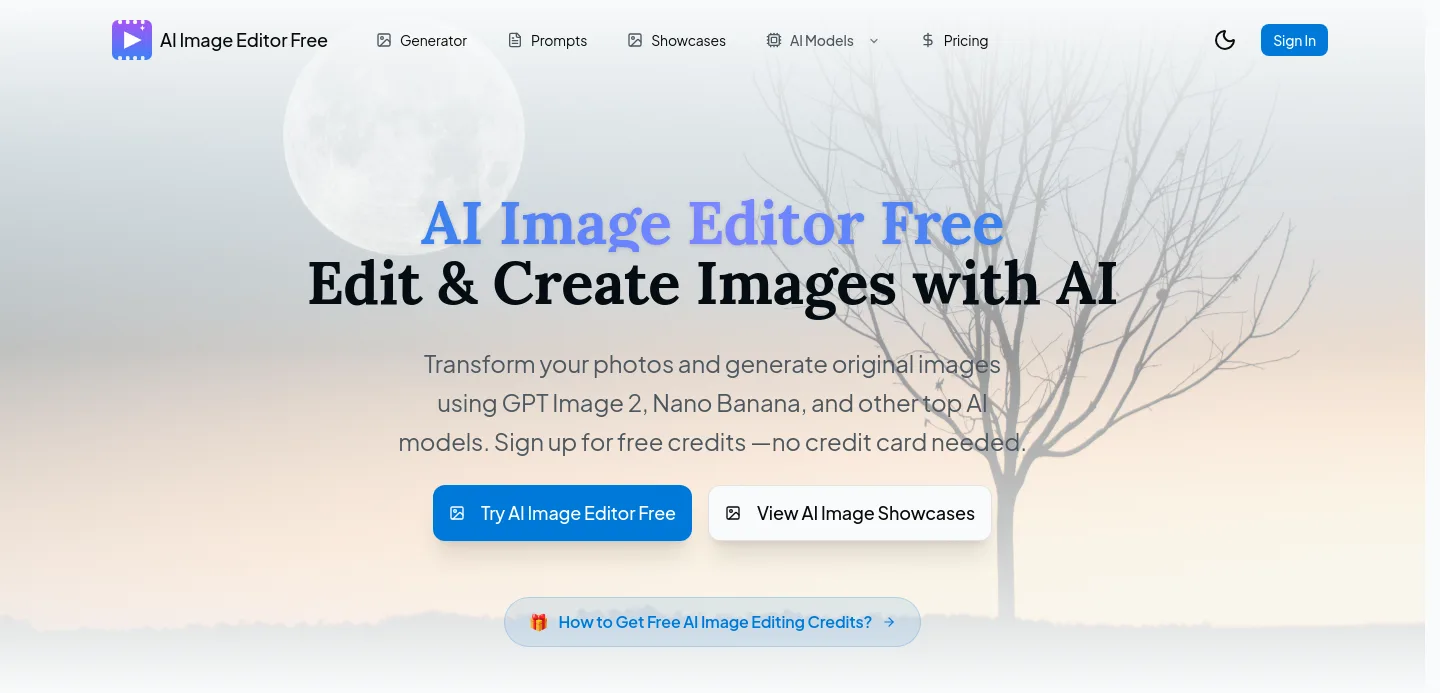 aiimageeditorfree.com — Hero