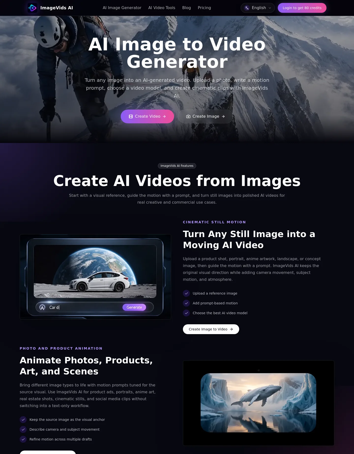 aiimagetovideos.com — a measured funnel
