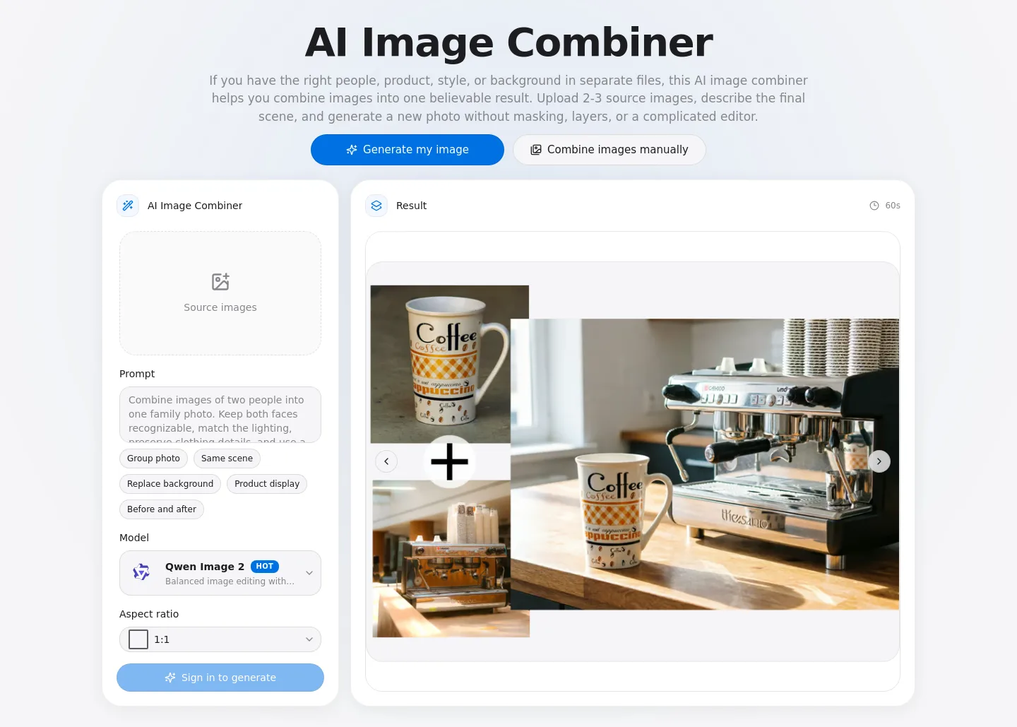 aimagecombiner.net — Hero