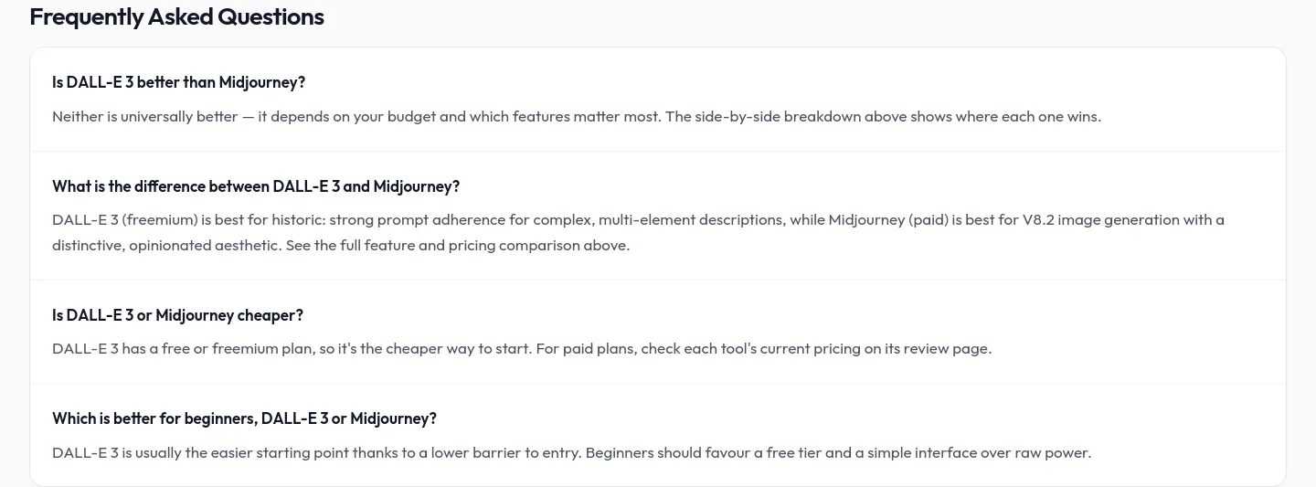 ainexfinder.com — a real FAQ section