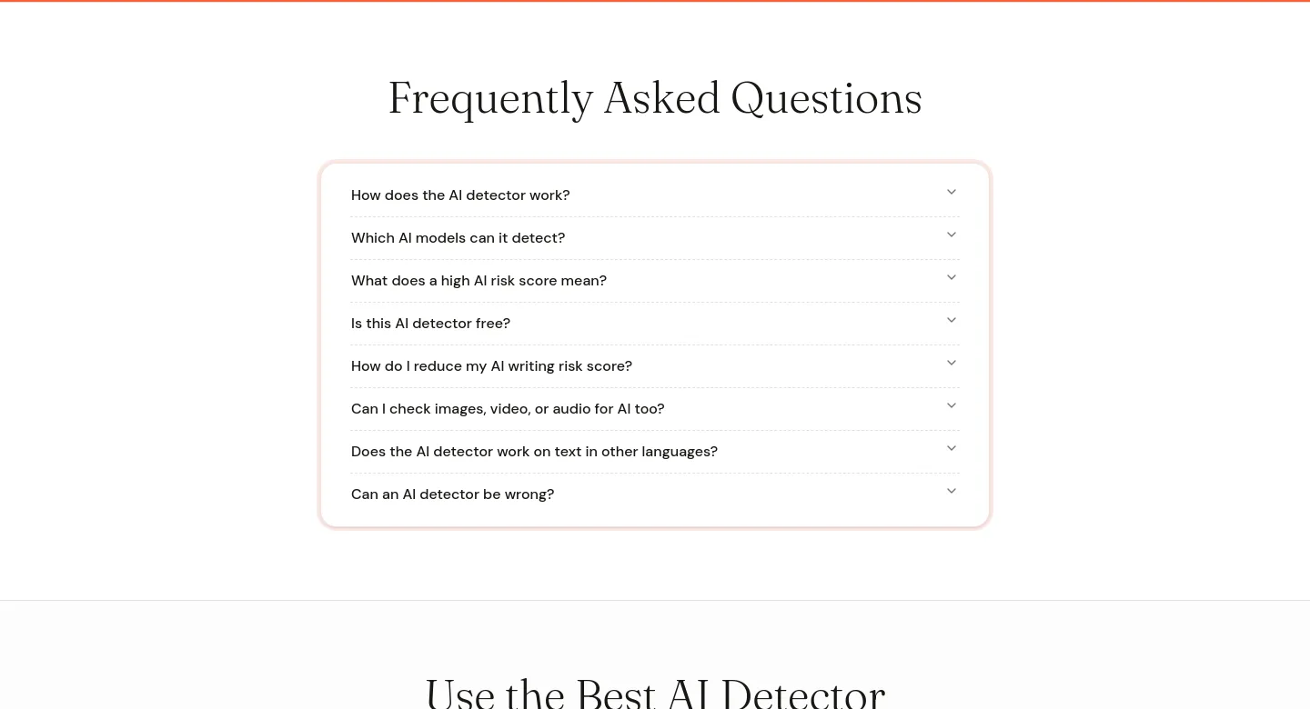 aiornot.tools FAQ section