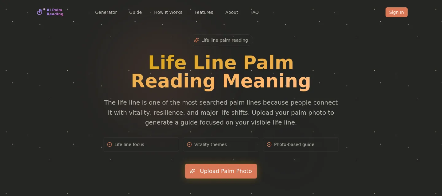 aipalmreading.net Hero section