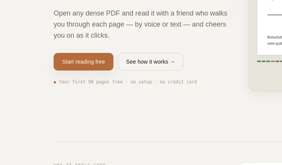 No credit card element from aipdfreader.ai