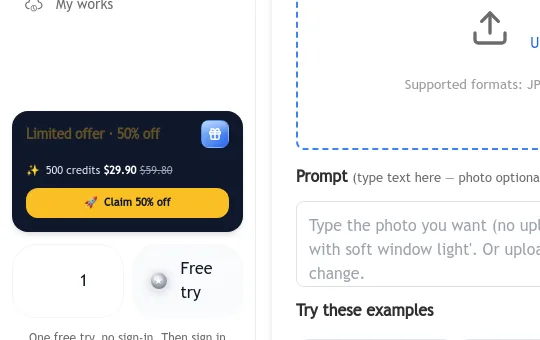 Price anchor element from aiphotoreditor.com