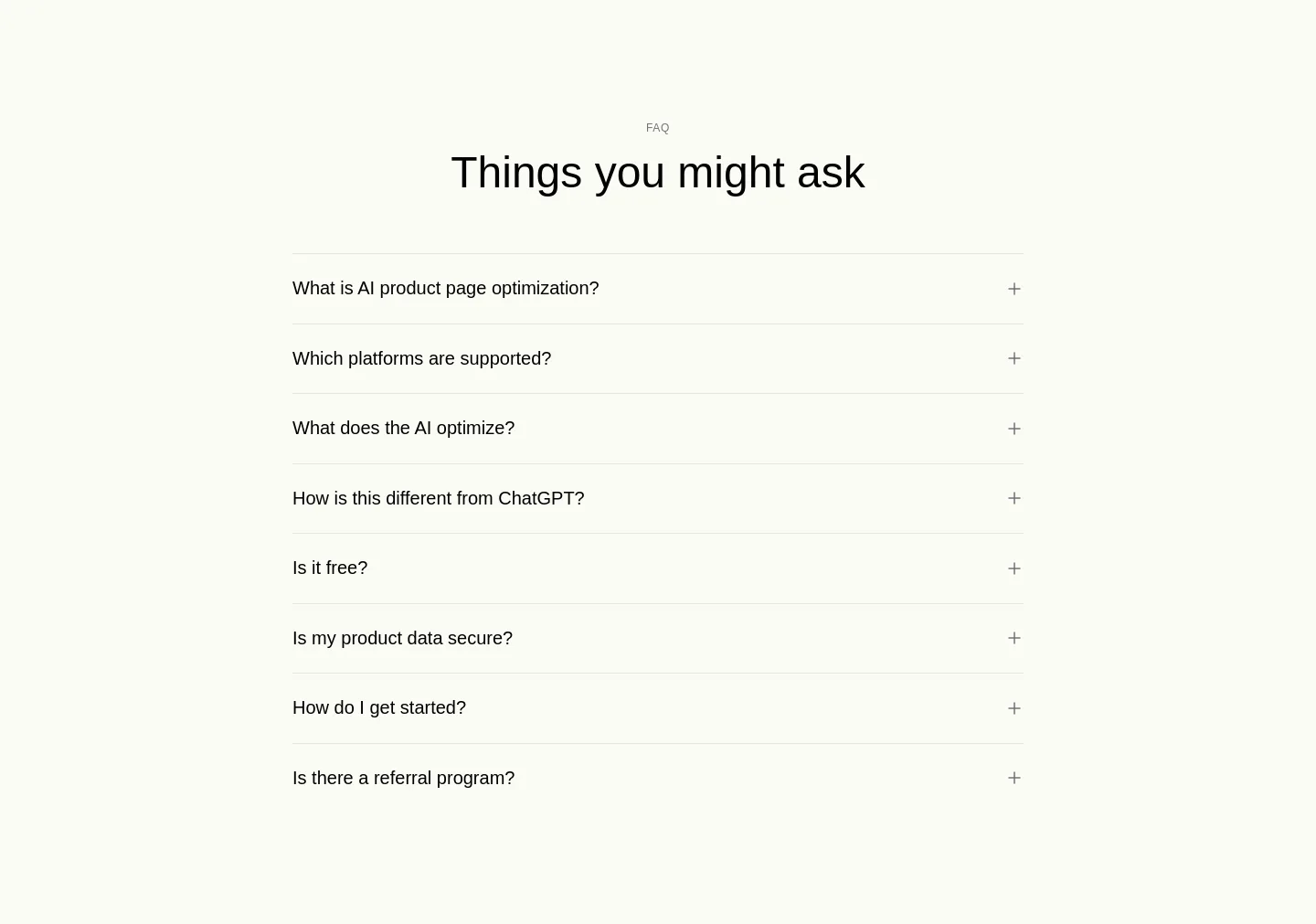aiproductpageoptimization.com — FAQ