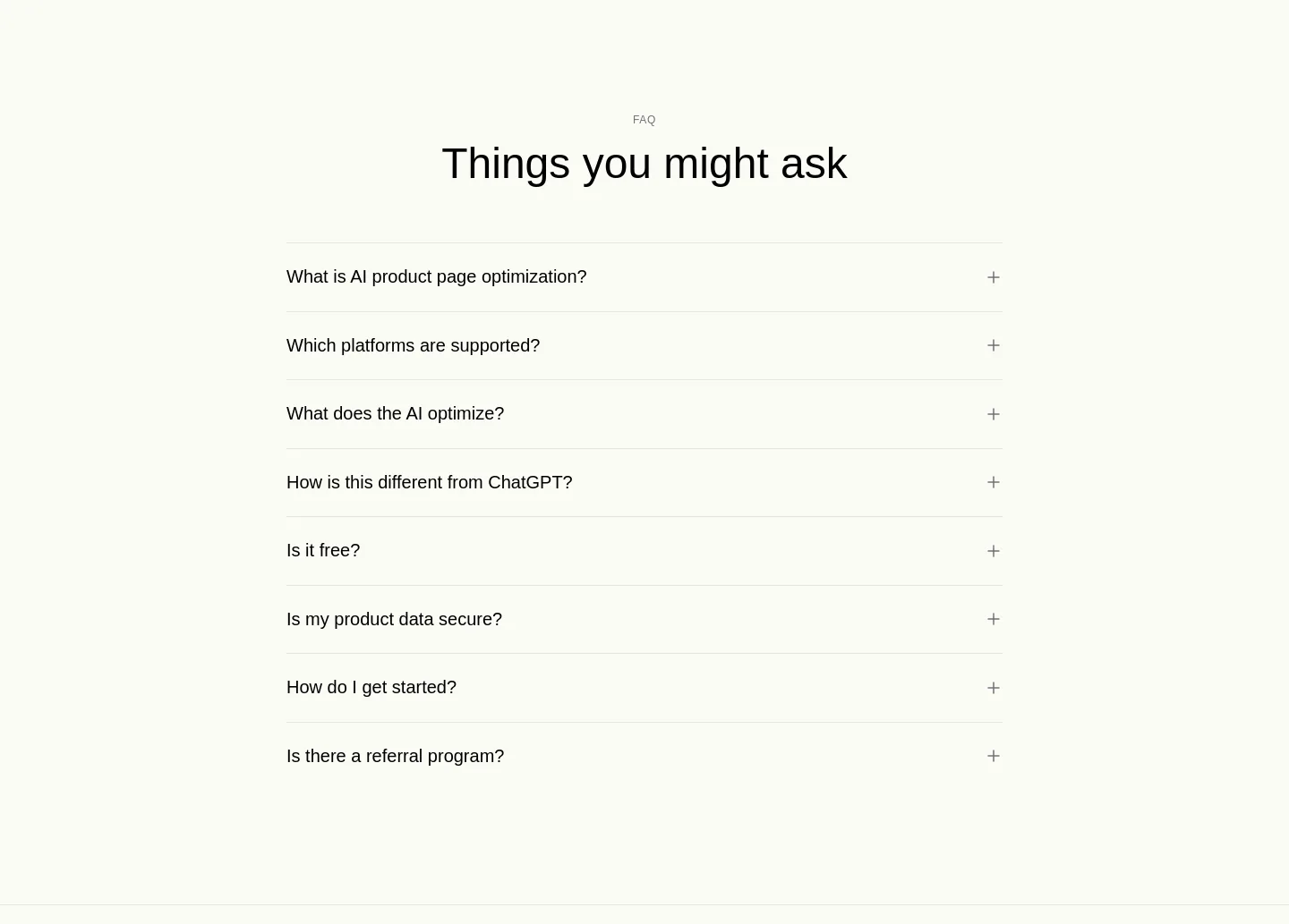 aiproductpageoptimization.com — FAQ