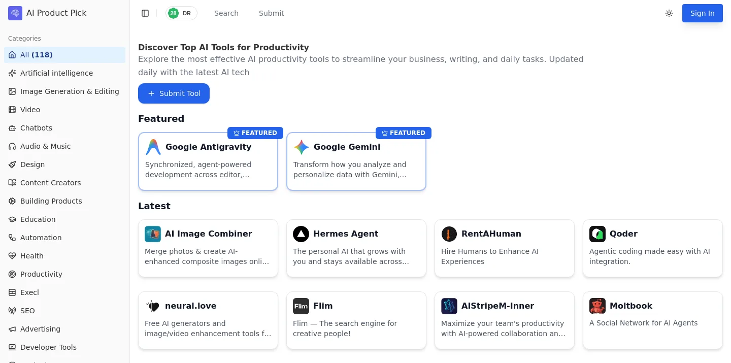 aiproductpick.com — a measured funnel