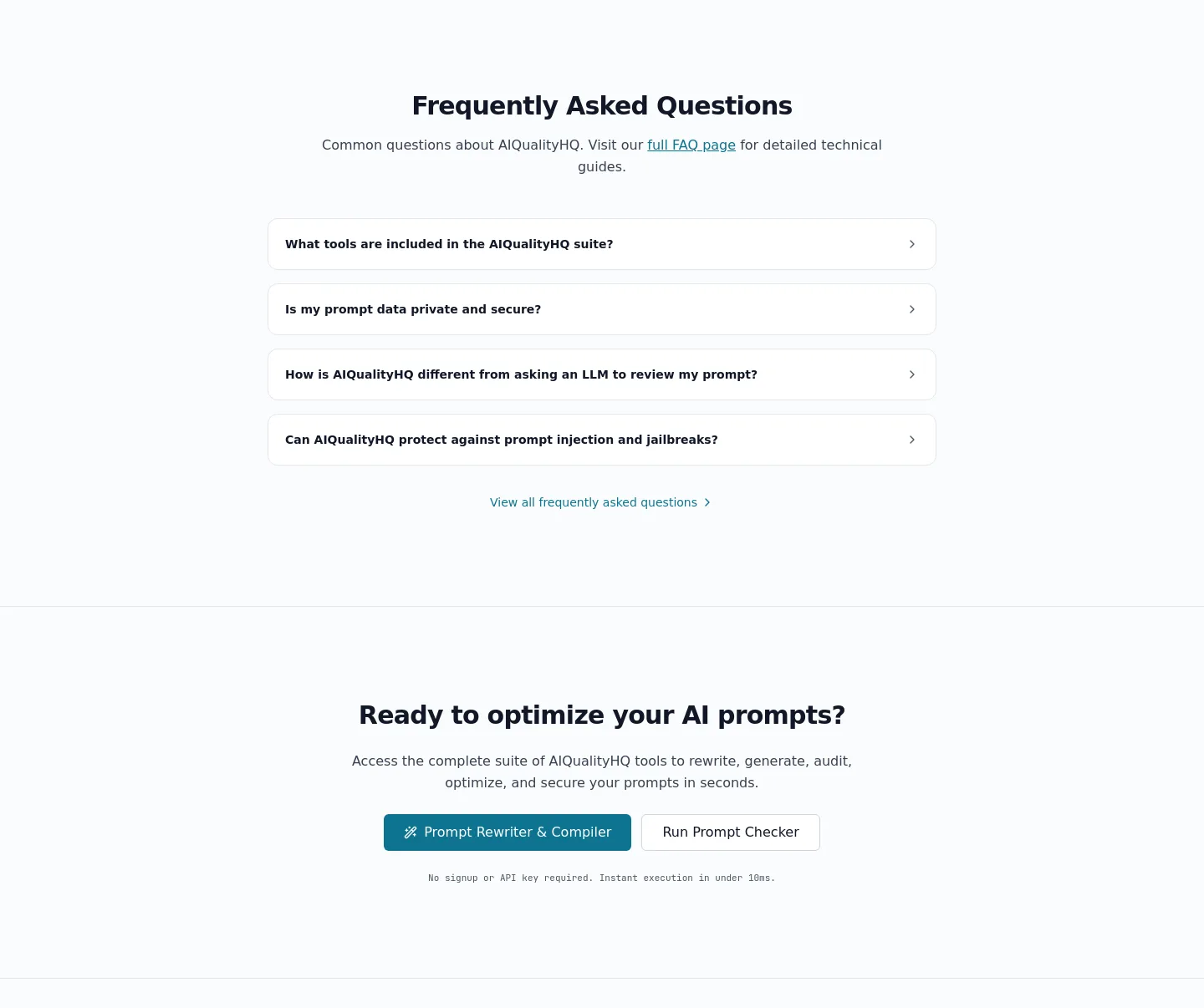 aiqualityhq.com — FAQ