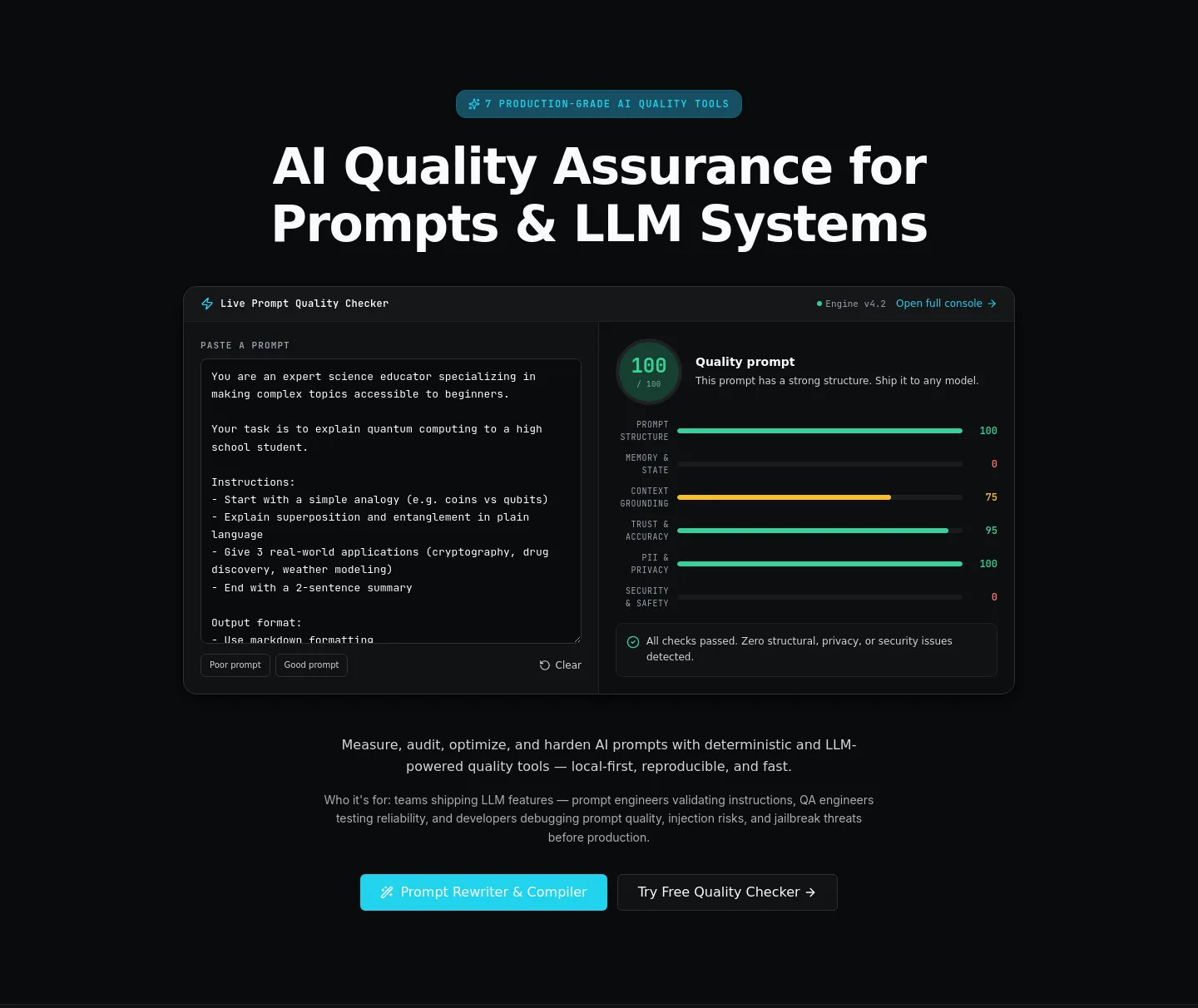 aiqualityhq.com — Hero