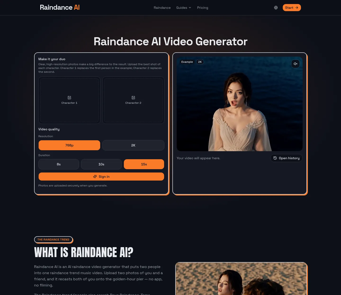 airaindance.org — a measured funnel