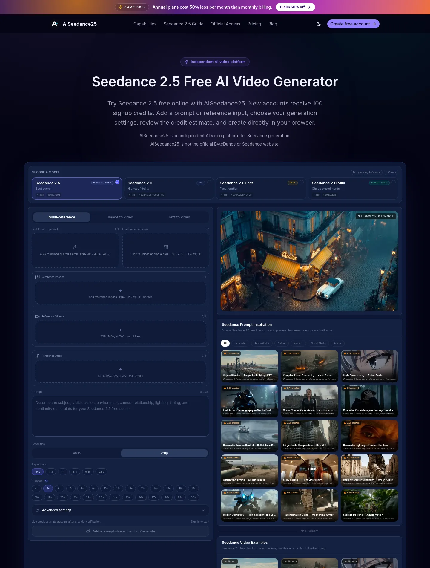 aiseedance25.app — a measured funnel