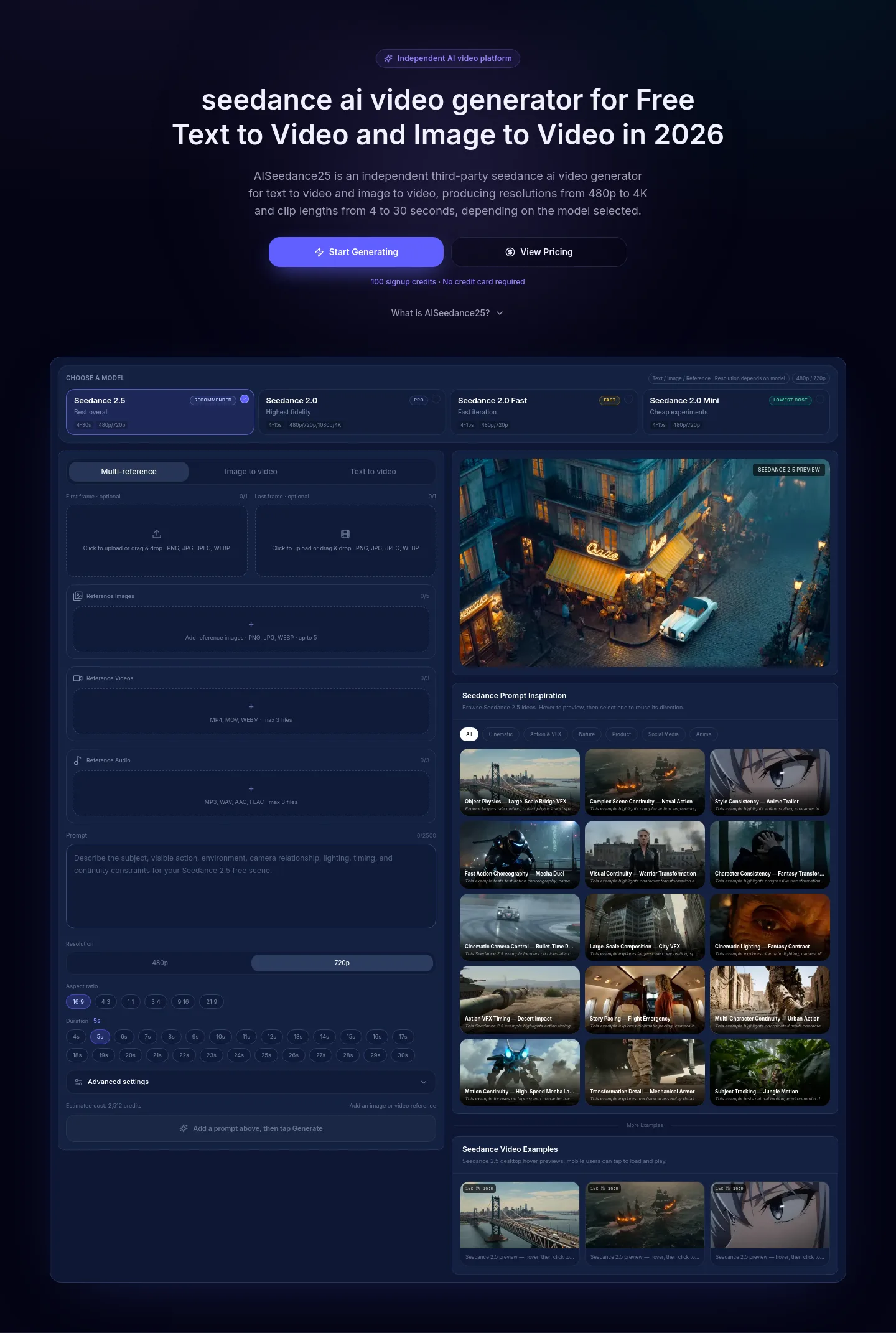 aiseedance25.app — Hero