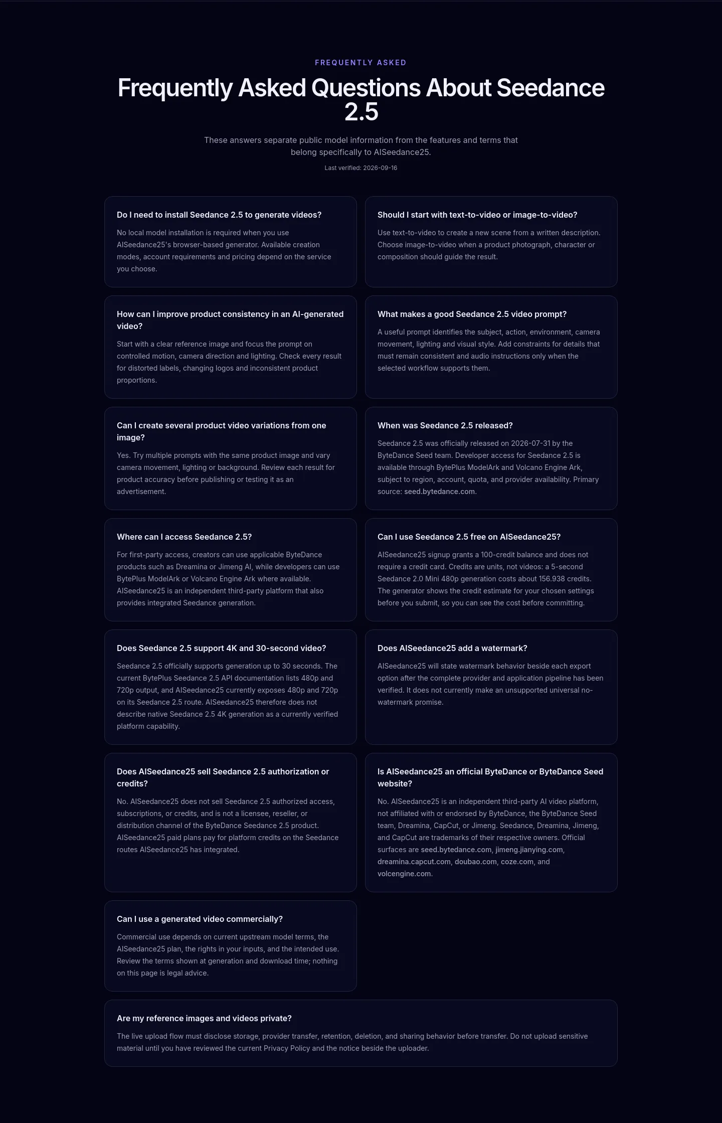 aiseedance25.app — FAQ