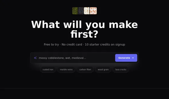 No credit card element from aitexture.ai