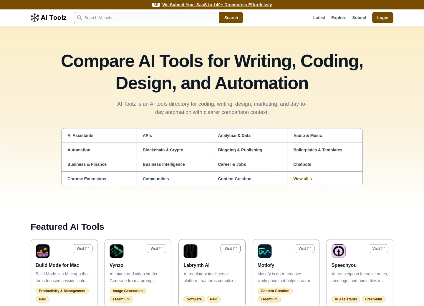 aitoolzs.com — a measured funnel