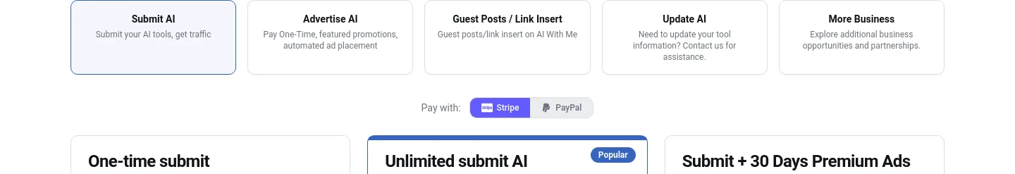 aiwith.me — a real Features section