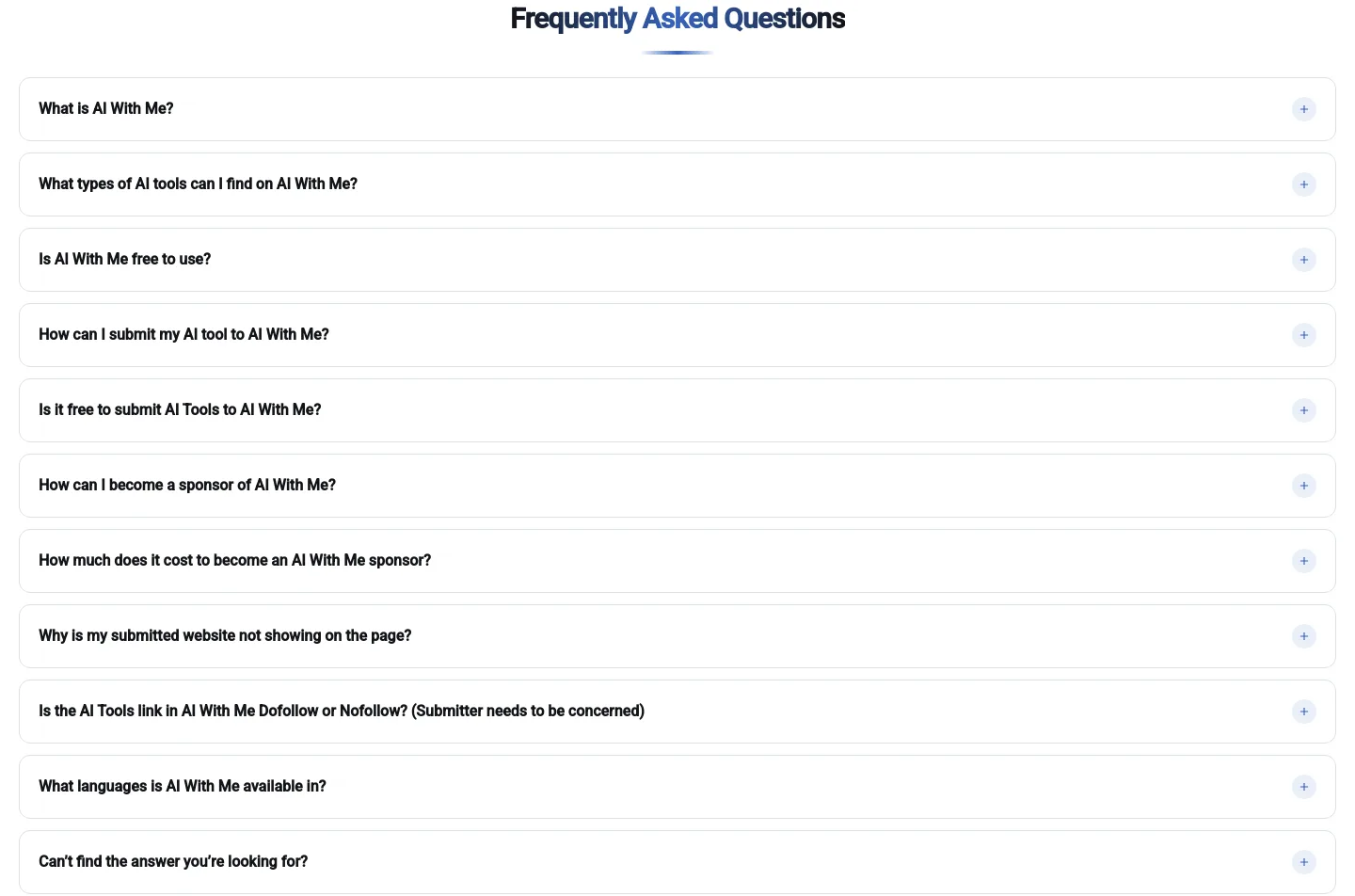 aiwith.me — FAQ