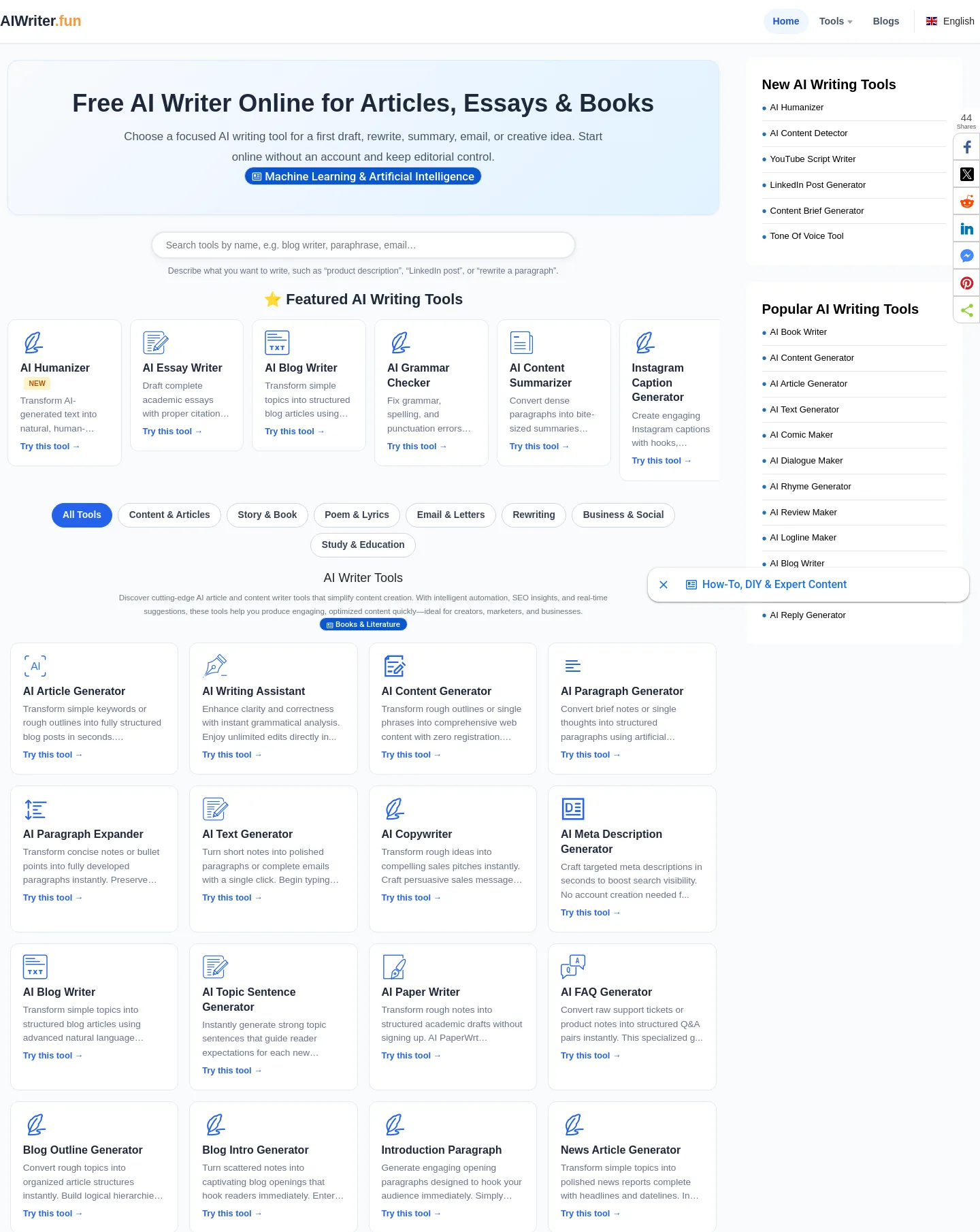 aiwriter.fun — a measured funnel