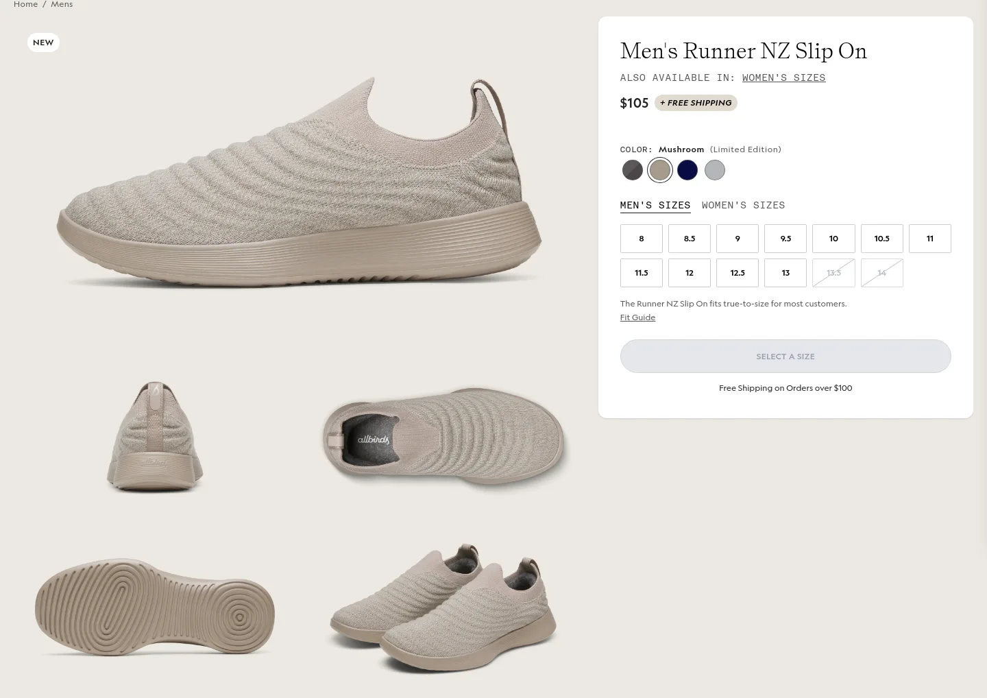 allbirds.com Hero section