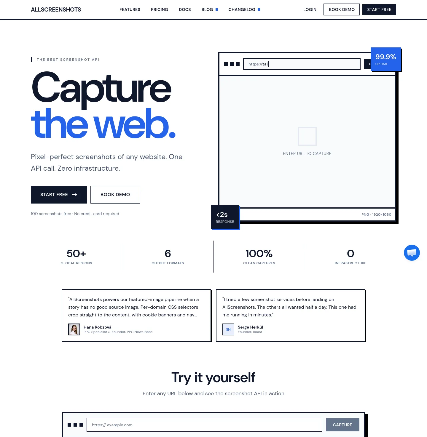 allscreenshots.com — a measured funnel