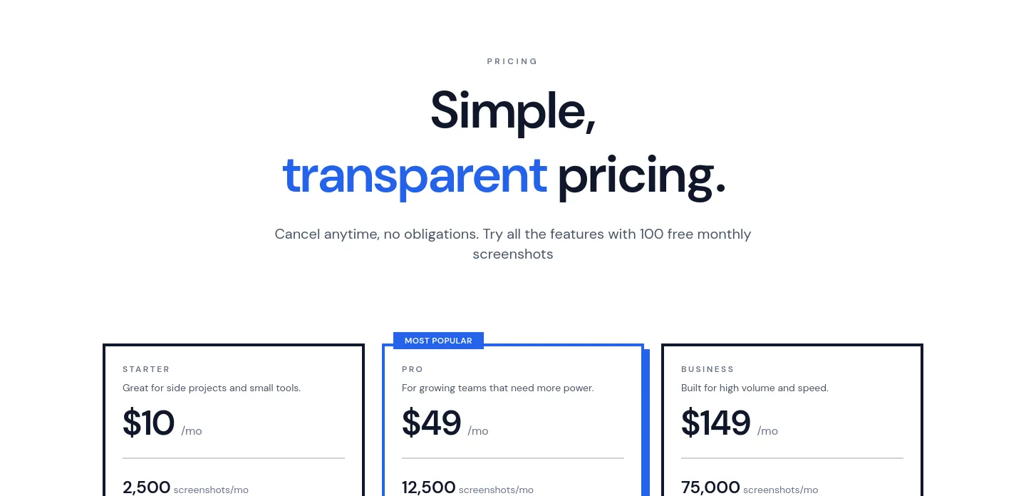 allscreenshots.com Hero section