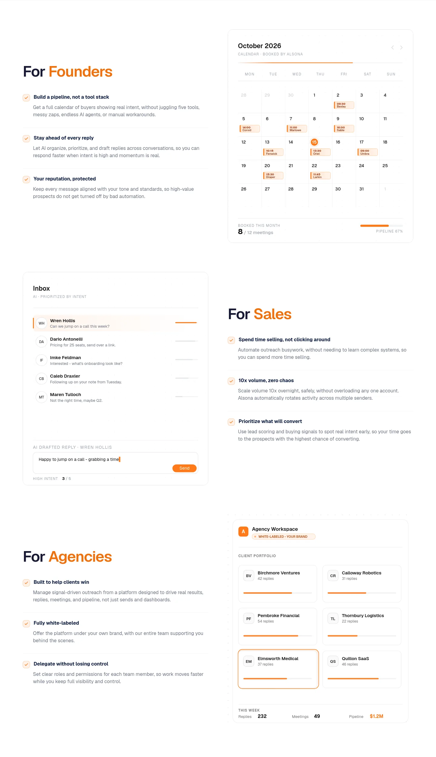 alsona.com — Features