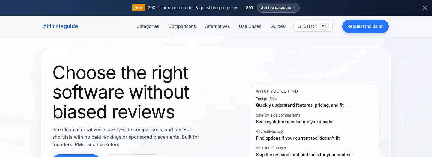 altimateguide.com — a measured funnel