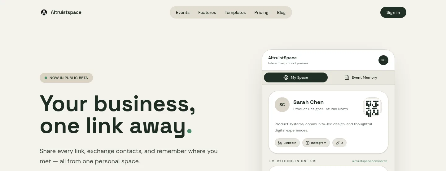 altruistspace.com — a measured funnel