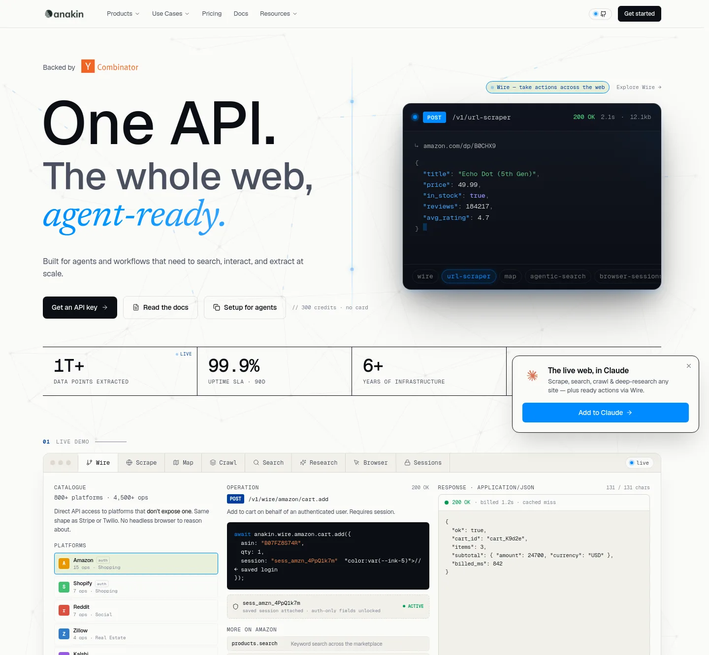 anakin.io — a measured funnel