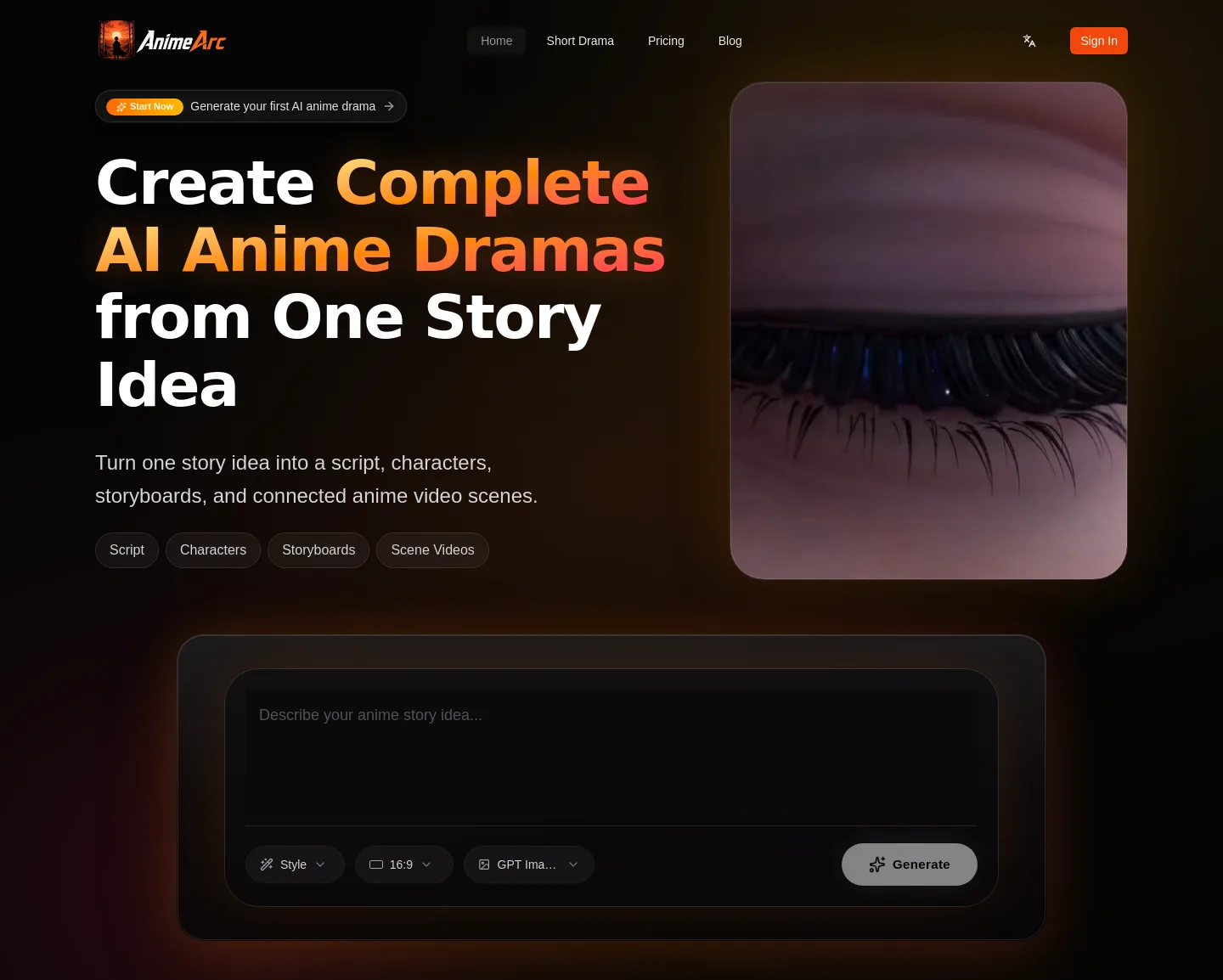 animearc.app — Hero