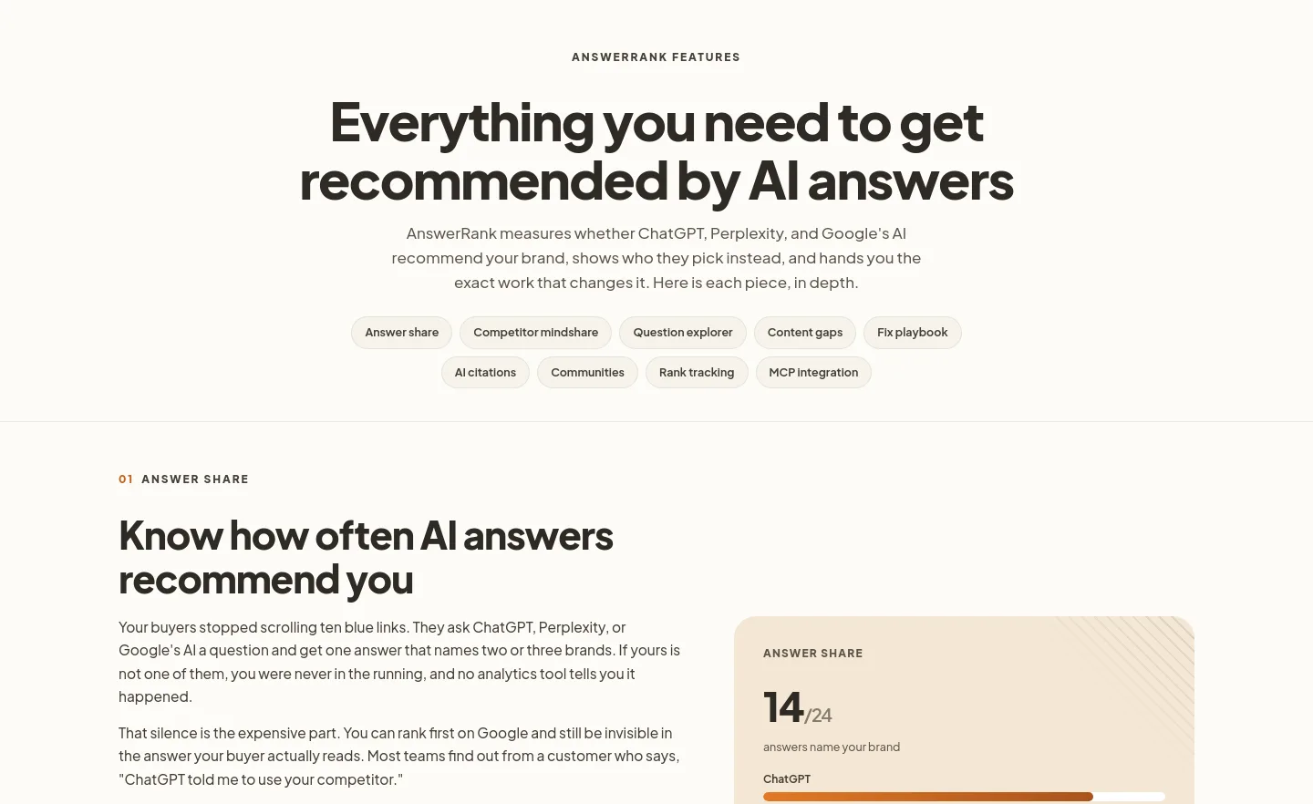 answerrank.so Hero section