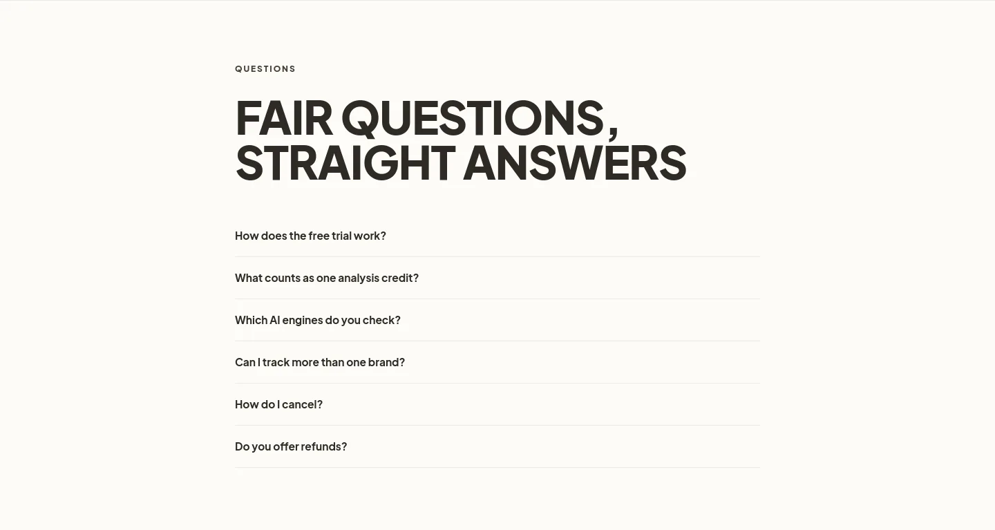 answerrank.so — a real FAQ section